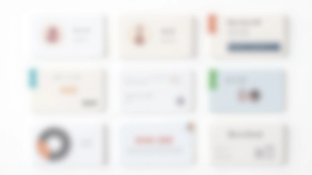 Composição visual mostrando vários cards em layout de grelha bem estruturado e consistente, demonstrando como padrões uniformes criam harmonia visual