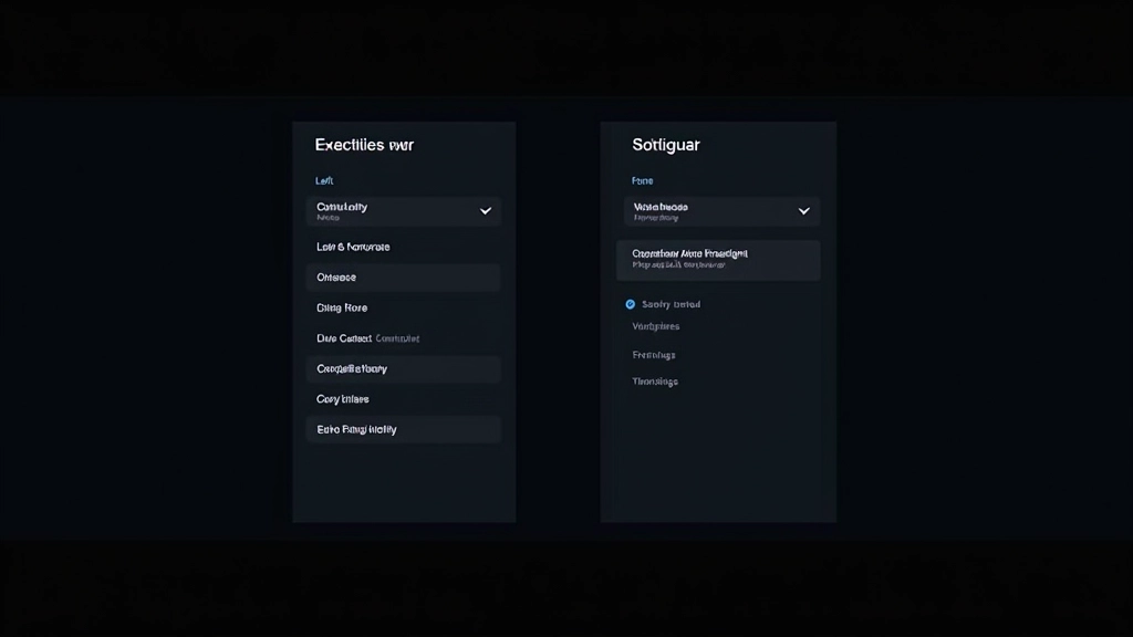 Comparação de dois menus: um com contraste inadequado (texto cinzento claro) e outro com contraste apropriado (texto branco sobre fundo escuro)